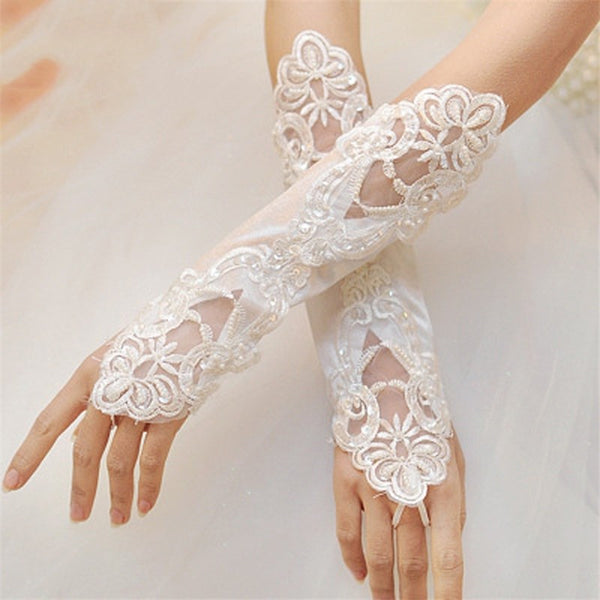 Wedding satin gloves