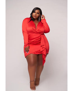 Lady In Red Plus Size Short Dress