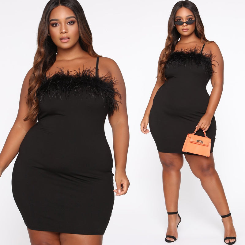 Feather Plus Size Dress