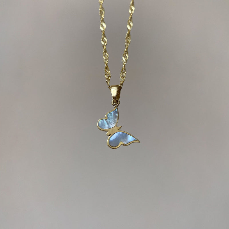 Butterfly Water Wave chain Necklace