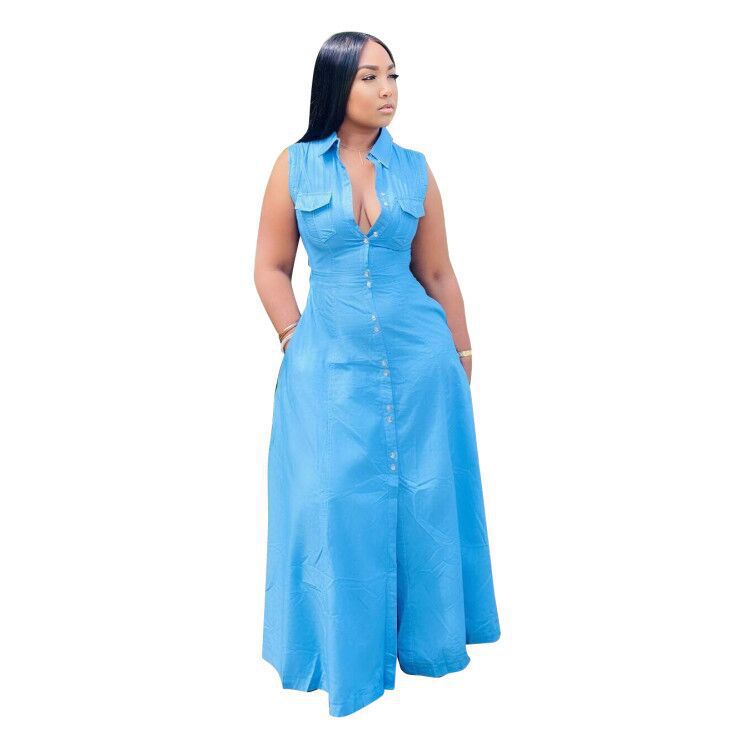 Sleeveless Long Plus Size Dress