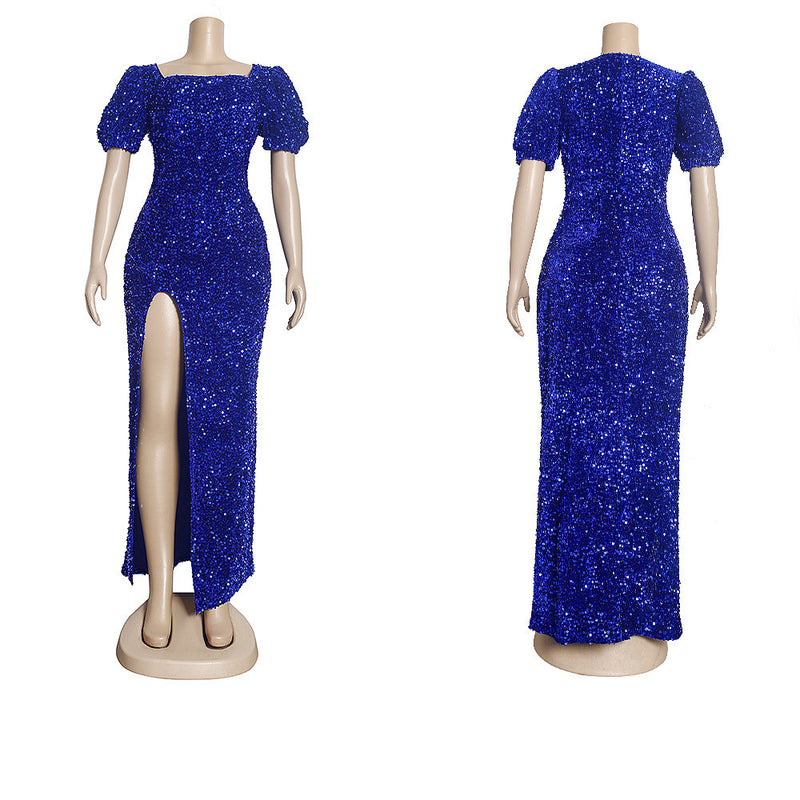 Blue Sequin Dress