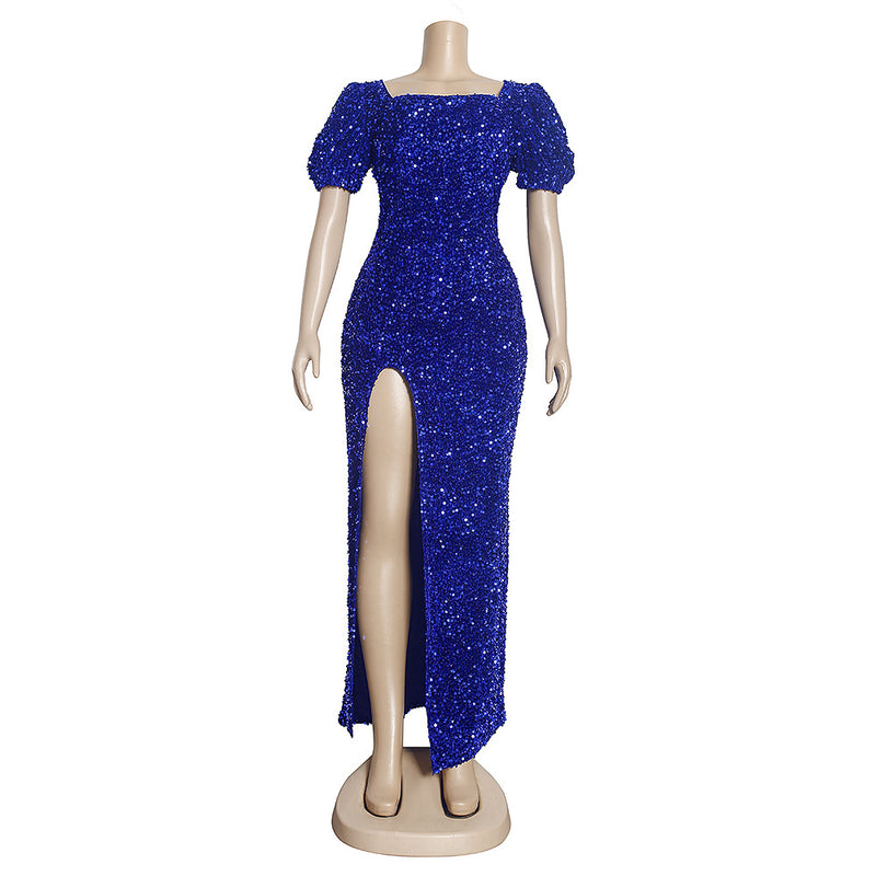 Blue Sequin Dress