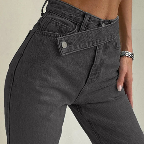 Straight Denim High Waist Jeans