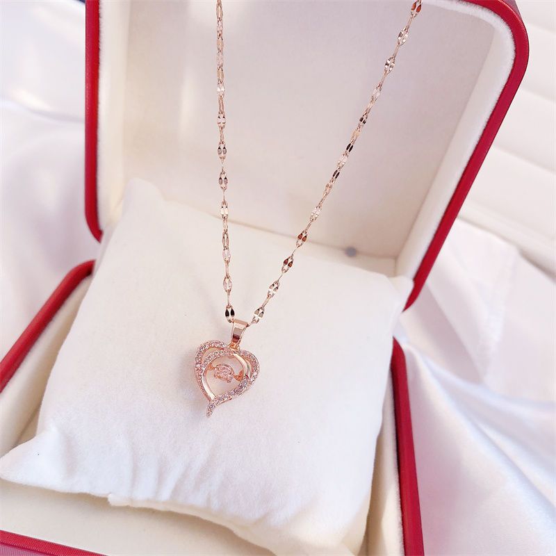 Diamond Perfume Bottle Clavicle Chain Necklace