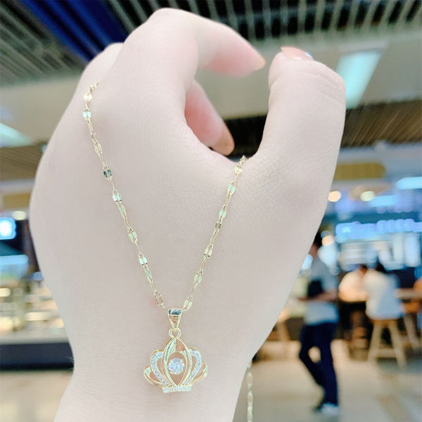 Diamond Perfume Bottle Clavicle Chain Necklace