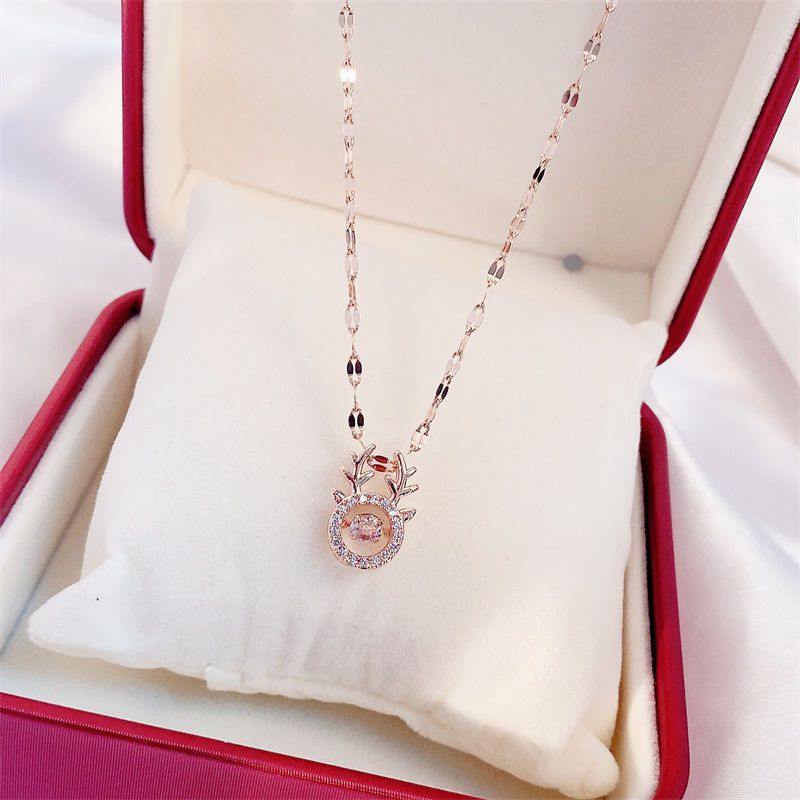 Diamond Perfume Bottle Clavicle Chain Necklace