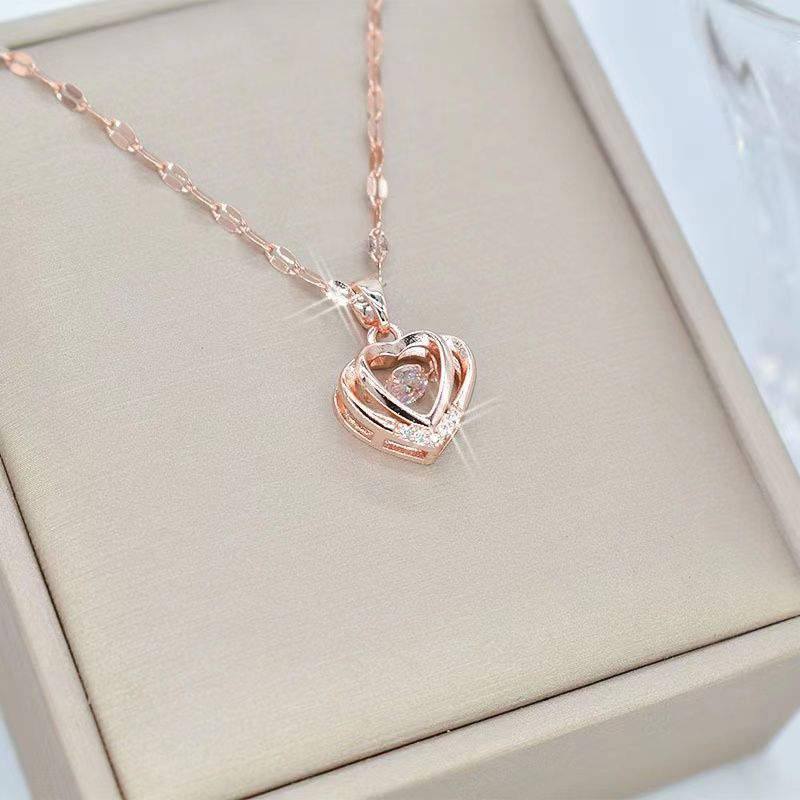 Diamond Perfume Bottle Clavicle Chain Necklace