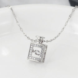 Diamond Perfume Bottle Clavicle Chain Necklace