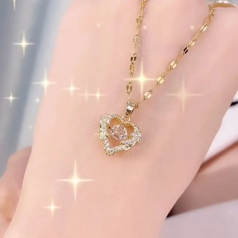 Diamond Perfume Bottle Clavicle Chain Necklace