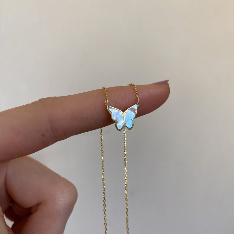 Butterfly Water Wave chain Necklace