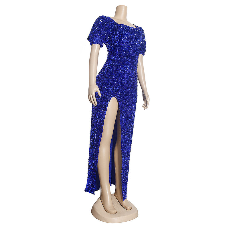 Blue Sequin Dress